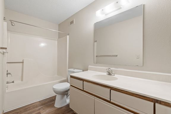 Bathroom With Wood-Style Flooring