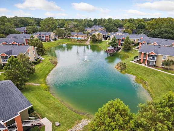 Aerial View of Pond