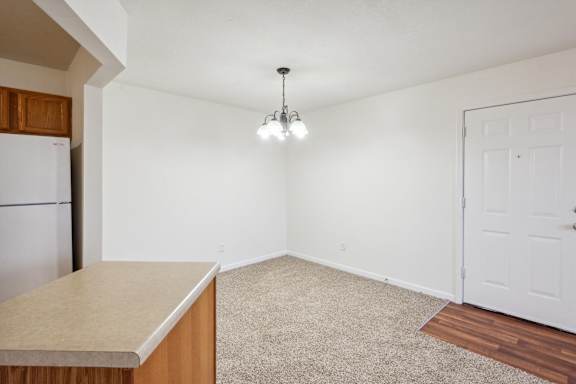 Dining Area with Overhead Lighting
