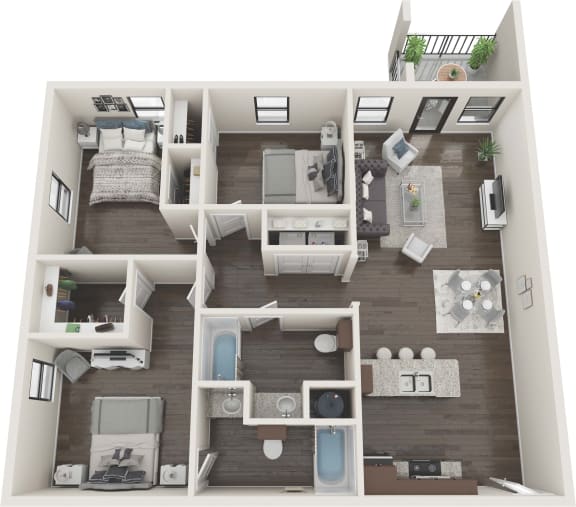 3 Bedroom Serenity Floor Plan