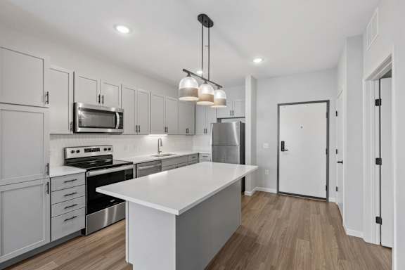 Fully Equipped Kitchen with Stainless Steel Appliances