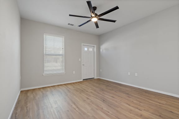 Living Area with Ceiling Fan