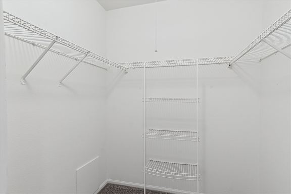 Walk-In Closet With Built-In Shelving