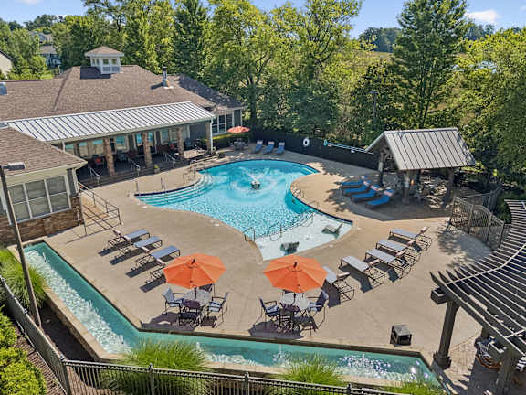 Aerial View of Fountains at Meadow Wood