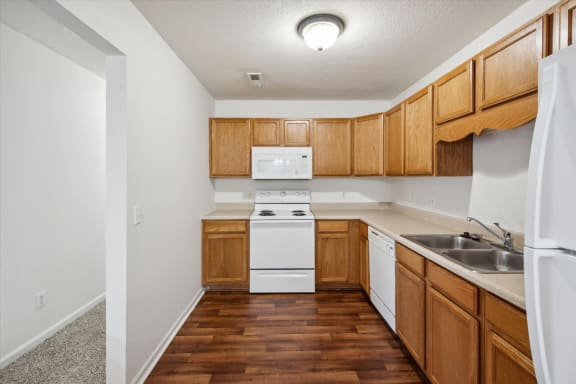 Kitchen with Wood Cabinets