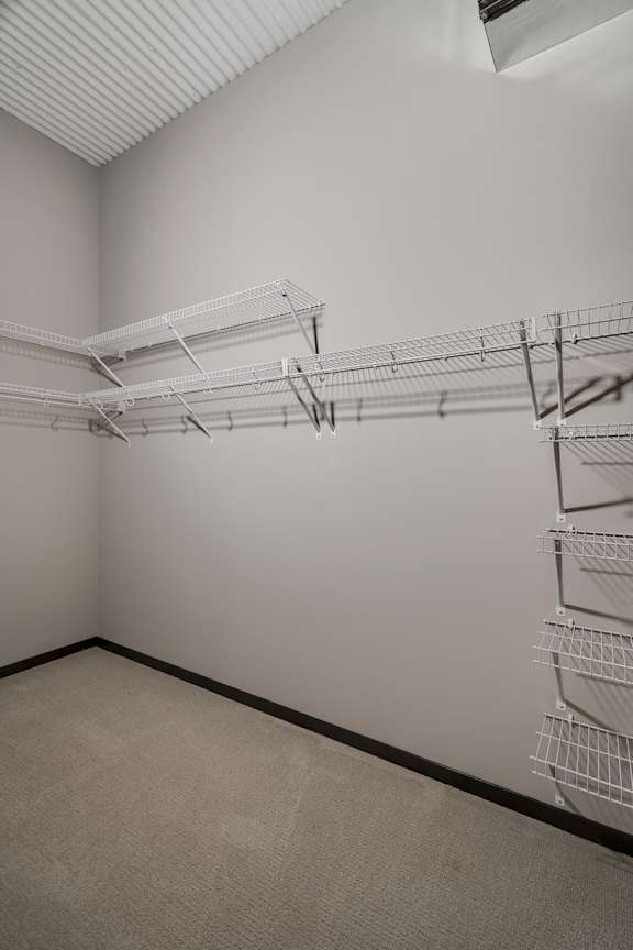 Walk-In Closet With Built-In Shelving