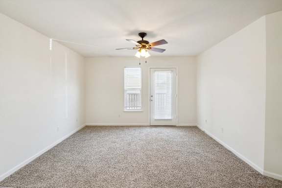 Living Room with Plush Carpeting
