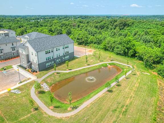 Aerial View of Pond