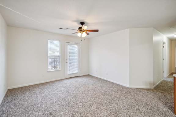 Living Room with Plush Carpeting