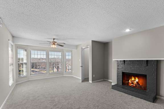 Living Room with Ceiling Fan