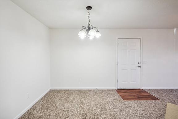 Dining Area with Overhead Lighting