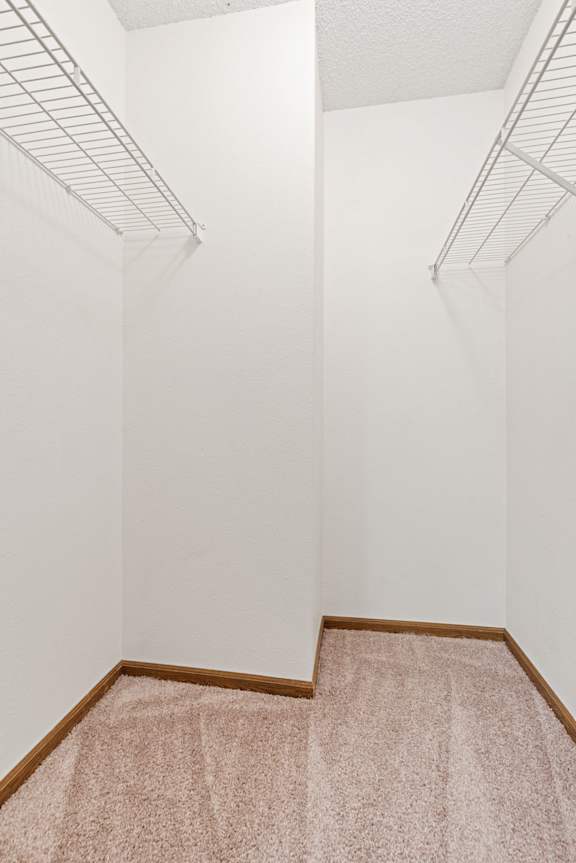 Walk-In Closet With Built-In Shelving