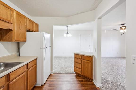Kitchen with Wood Cabinets