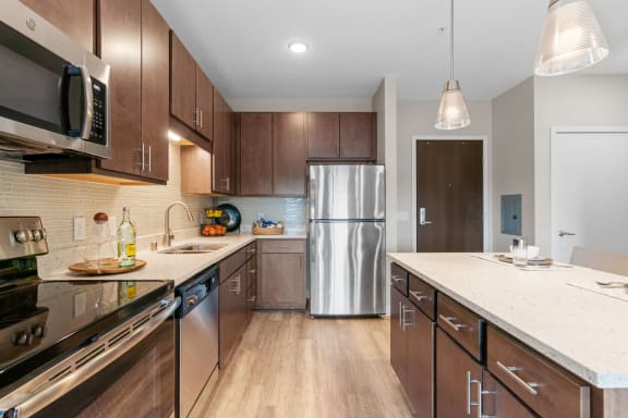 Modern Kitchen with Stainless Steel Appliances