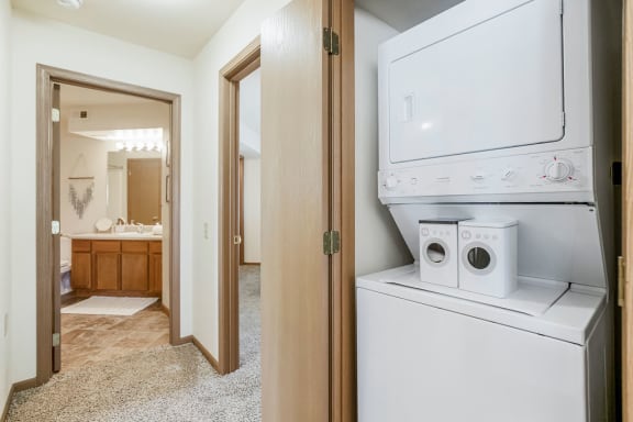 Stacked Washer & Dryer In The Closet