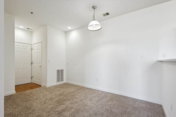 Dining Area with Overhead Lighting