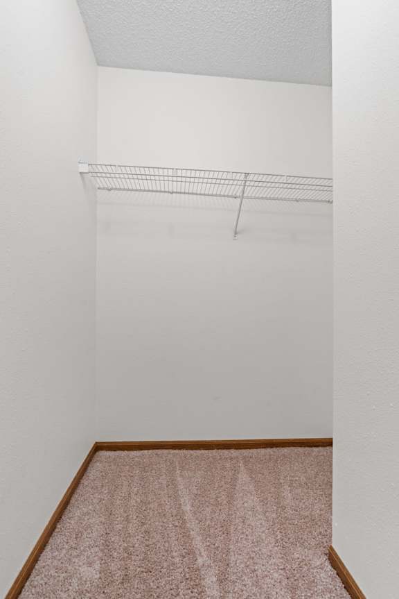Walk-In Closet With Built-In Shelving