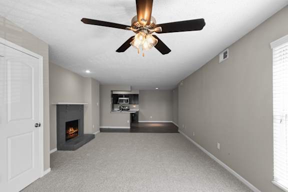 Living Room with Plush Carpeting