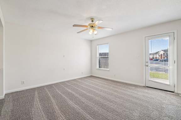 Living Area with Ceiling Fan