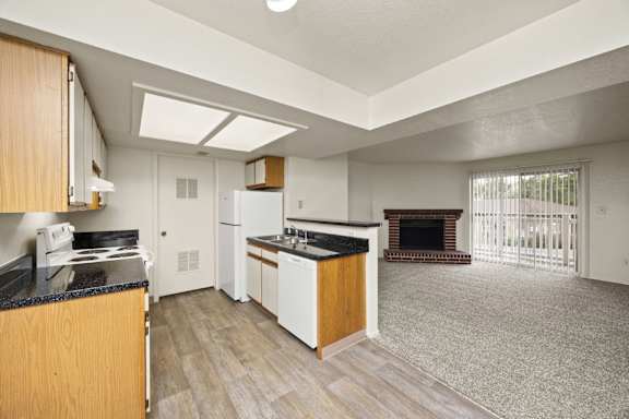 Spacious Living Area with Carpet