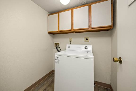 Washer and Dryer with Built In Shelving