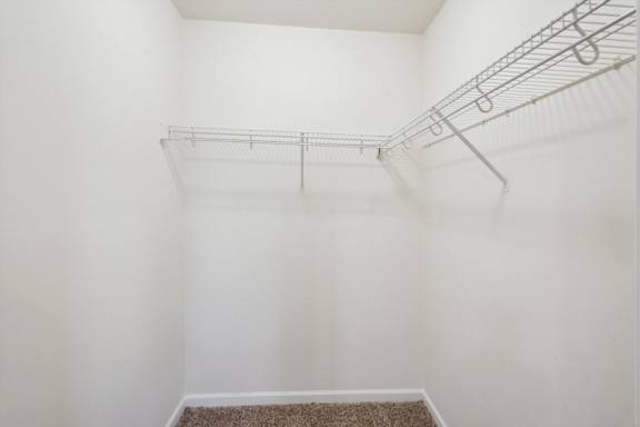 Walk-In Closet With Built-In Shelving