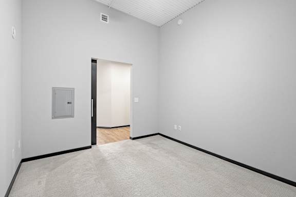 Bedroom with High Ceilings