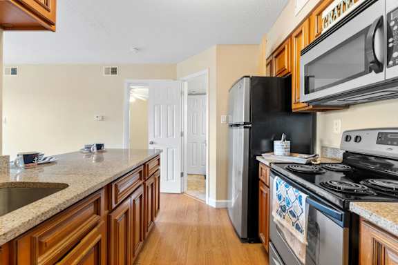 Kitchen with Granite Countertops