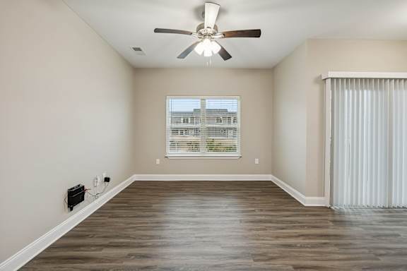 Living Room with Ceiling Fan