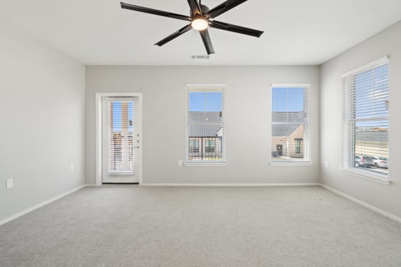 Spacious Living Area with Carpet