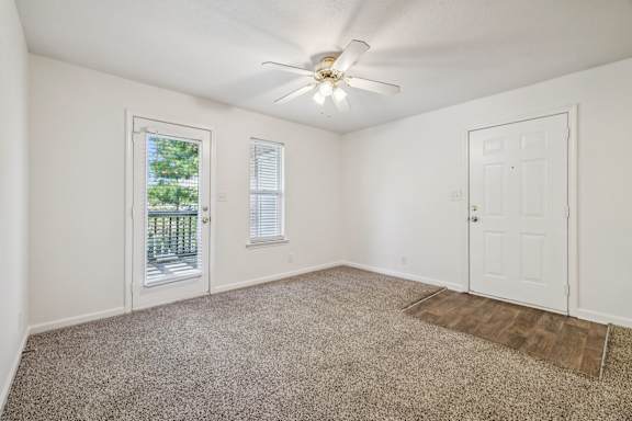 Living Area with Ceiling Fan
