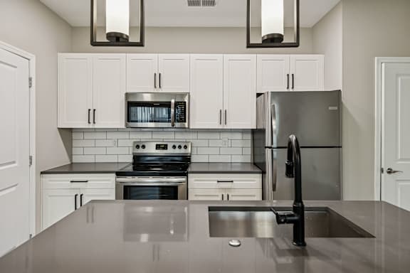 Kitchen with Dark Countertops