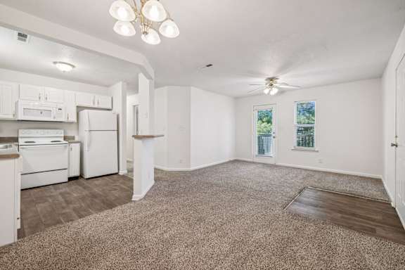 Spacious Living Area with Carpet
