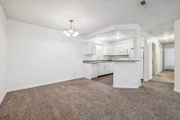 Dining Area with Overhead Lighting