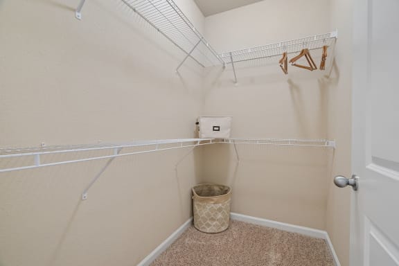 Walk-In Closet With Built-In Shelving