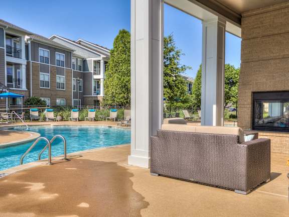Pool Sundeck With Outdoor Lounge