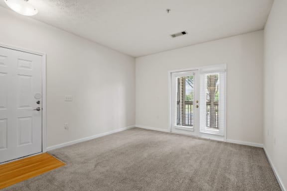 Living Area with Plush Carpeting