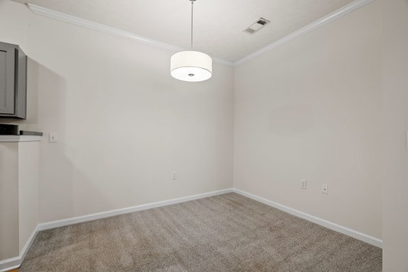 Dining Area with Overhead Lighting