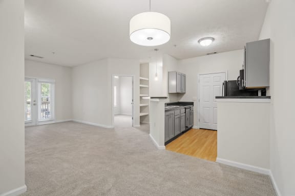Spacious Living Area with Carpet