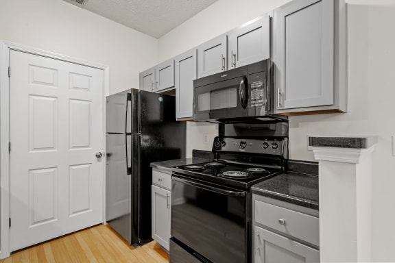 Kitchen with Black Appliances
