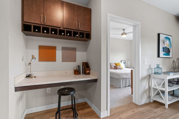 Built-In Desk Space
