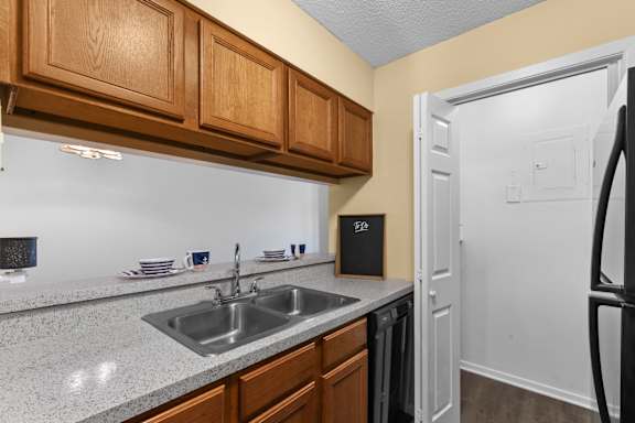 Kitchen with Wood Cabinets