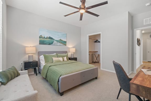 Bedroom with Plush Carpeting