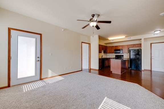 Spacious Living Area with Carpet