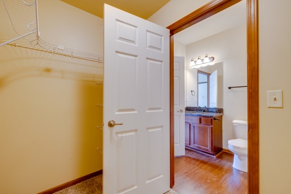 Closet with Built-In Shelving