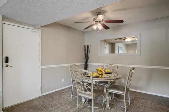 Separate Dining Area With Ceiling Fan & Light
