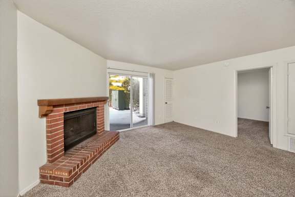 Living Room with Plush Carpeting