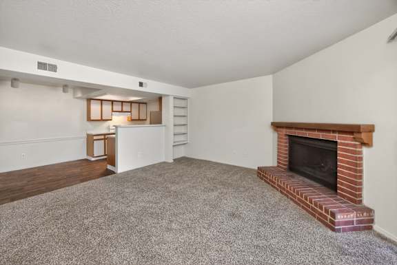 Living Room with Plush Carpeting