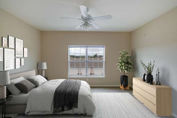 Bedroom With Ceiling Fan