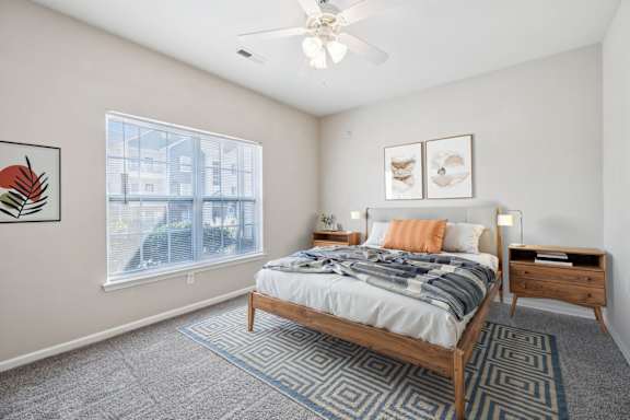 Bedroom with Plush Carpeting